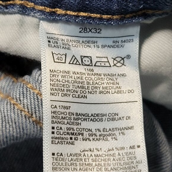 Old Navy Slim Flex Jeans Mens Size 28 X 32 Low Rise Light Wash Denim Pants - Picture 5 of 5